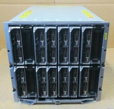 Dell PowerEdge M1000E Chassis 12x M620 Blade Server 18x E5-2680 6x E5-2680v2 - Image 1 of 2