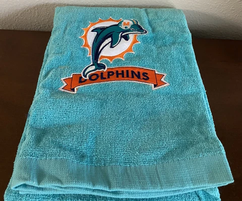 Retro Miami Dolphins Towel-READ Cover