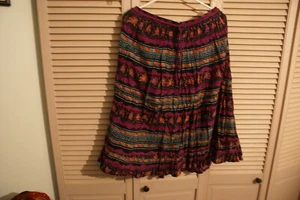 Vintage Huntington Ridge Long Pleated Skirt, Multicolored Size M - Picture 1 of 3