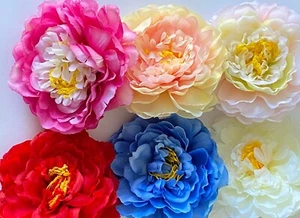  Large Artificial Simulation Silk Peony Flower Head 11 cm - Picture 1 of 21