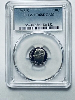 1968-S Roosevelt Dime PCGS PR68DCAM - Image 1 of 4