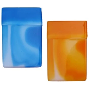 2 Stück Kunststoff-Zigarettenetui Zigarettendose Zigaretten Etui Dose Marmoriert - Bild 1 von 10