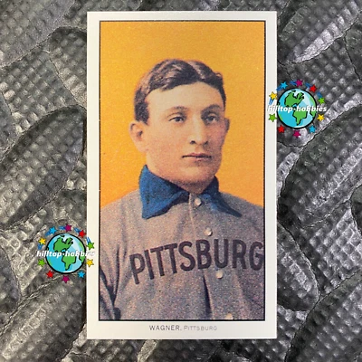 *Reimpresión 1995* 1909 T206 Honus Wagner novato tarjeta de tabaco anuncio de cigarrillos de Piamonte Foto 1 de 4