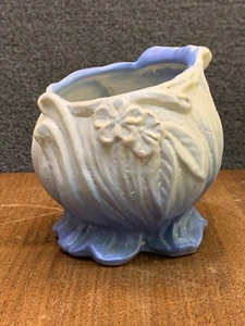 Art Deco 1930 Weller Art Cerámica Roba Patrón Ombre Plantadora Azul - R-4  - Imagen 1 de 11