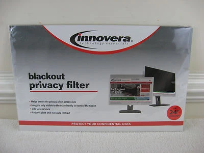 Innovera Black-Out Privacy Filter for 24'' Widescreen LCD, 16:10-IVR-BLF24W-New - Image 1 of 4