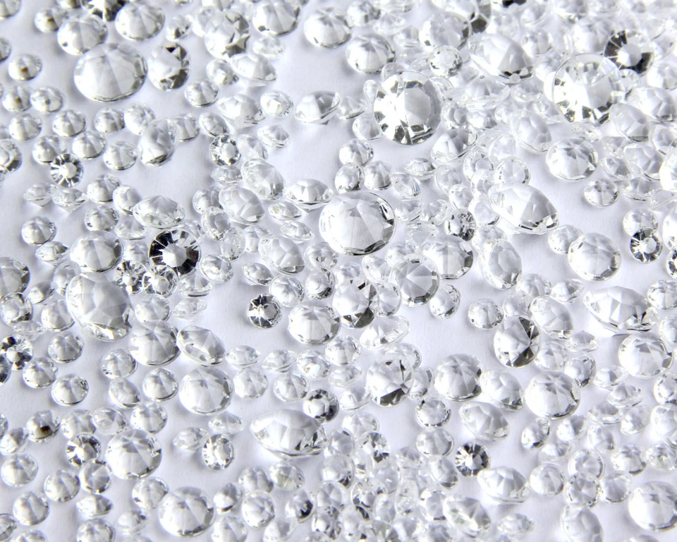 2600 Gemme Matrimonio/Festa Tavolo/Coriandoli/Decorazioni Cristalli/Diamanti Taglie Miste - Immagine 1 di 1