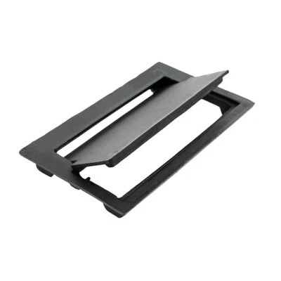 Черная чугунная крышка для золы с жалюзи для очистки камина - Изображение 1 из 4