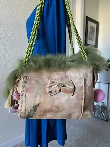 Pet Carrier Soft Sided Small Cat Dog Comfort Green Pink Bag Travel Unique Hmade - Picture 1 of 11