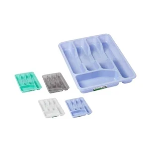 PORTAPOSATE DA CASSETTO IN PLASTICA 5 SCOMPARTI 26X33X5 CM SOLO BIANCO - Imagen 1 de 1