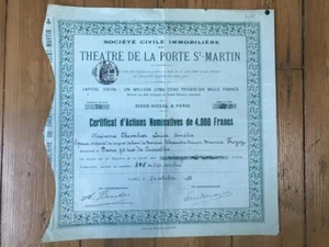 RARE =  THEATRE DE LA PORTE SAINT-MARTIN (A1) - Picture 1 of 1