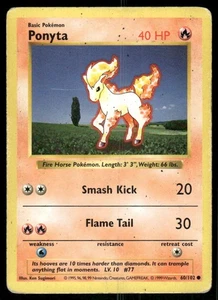 Pokemon Tcg Ponyta [Shadowless] #60 Pokemon Base Set MP - Bild 1 von 2