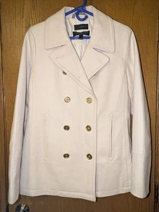 J. Crew Wool Cashmere by Nello Gori Peacoat – Women’s Size 12 Tall – Cream - Picture 1 of 13