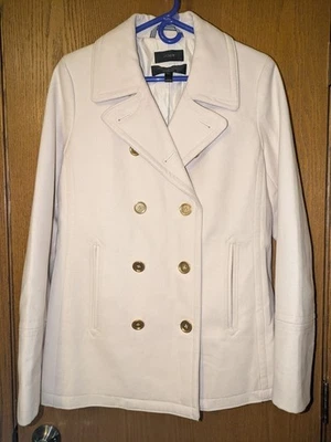 J. Crew Wool Cashmere by Nello Gori Peacoat – Women’s Size 12 Tall – Cream - Image 1 of 4