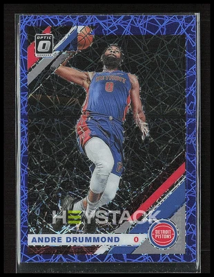 2019 Panini Donruss Optic Andre Drummond Blue Velocity #146 Detroit Pistons - Image 1 of 4