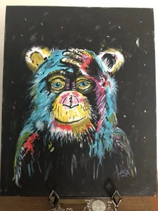 Electric Monkey Original Painting By Tara Aycock 2024 - Picture 1 of 5