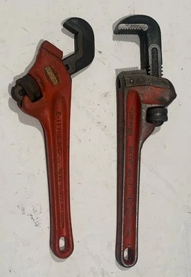 Ridgid E-11 & Heavy Duty 10" Offset Smooth Jaw Adjustable Pipe Wrenches - Image 1 of 3