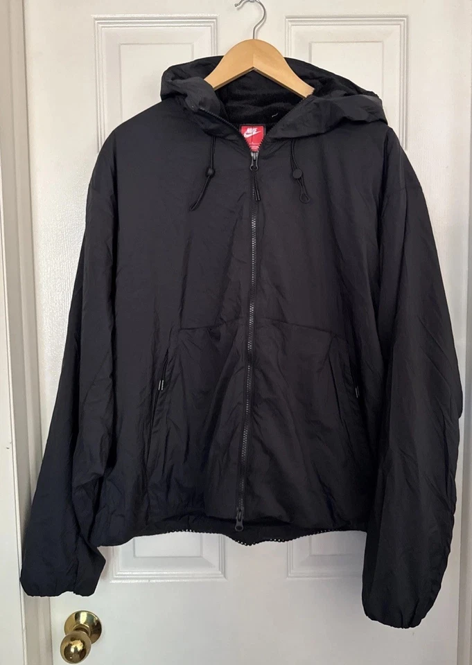 Nike Men's Tech Thermal Full Zip OVERSIZED Jacket Black Size Large HJ2932-010