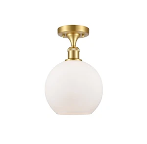 Innovations Lighting 516-1C-13-8 Athens Semi-Flush Athens 8"W - Satin Gold / - Picture 1 of 12