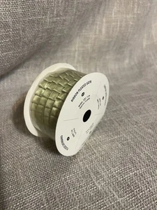 Stampin Up Retired PEAR PIZZAZZ PLEATED SATIN RIBBON 5 yards 3/8" Green 125568 - Picture 1 of 4