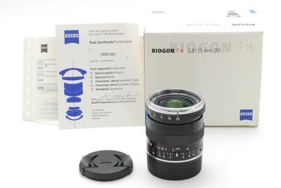 [Top Mint] Carl Zeiss Biogon T* 21mm F2.8 ZM for Leica M mount lens black Japan - Image 1 of 4