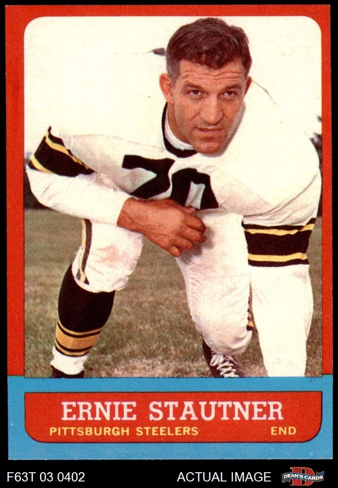 1963 Topps #129 Ernie Stautner Steelers HOF SHORT-PRINT Boston College 8 - NM/MT - Image 1 of 1