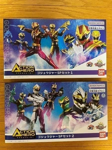 Gozyuger Action Hero SP set 01 & 02 Costco Limited Ver. Metallizzato Bandai 6 personaggi - Foto 1 di 5