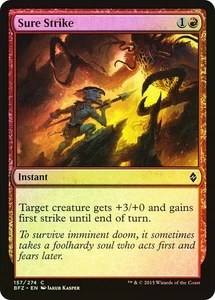 MTG FOIL Sure Strike  - Battle for Zendikar #157 - Picture 1 of 1