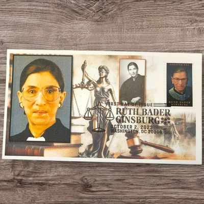 Ruth Bader Ginsburg First Day Cover / Supreme Court Justice / RGB / 2023 FDC  - Image 1 of 2