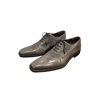 Mezlan Postdam Oxford Leder elegante Schuhe Schnürschuhe grau Größe 11M - Bild 1 von 12