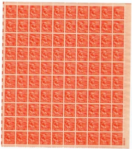 Scott #803 Benjamin Franklin Bogen mit 100 Briefmarken - postfrisch P#22898 LR - Bild 1 von 2