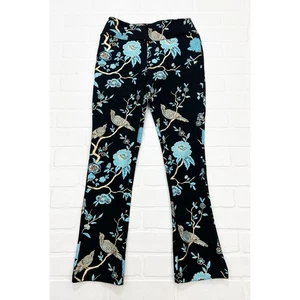 Soft Surroundings Chinoiserie Metallic Floral Bird Print Pull On Pants Size XS - Bild 1 von 6