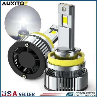 AUXITO H11 H8 LED Headlight Bulb Kit Low Beam 6500K 200W 80000LM White Lights B - Image 1 of 4