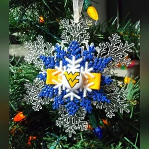 Ornamento de la Universidad de Virginia Occidental WVU Mountaineers College Alumni recuerdo ÚNICO EN SU CLASE - Imagen 1 de 2