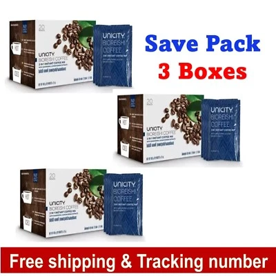3x Unicity Bio Reishi café instantáneo bebida sin colesterol dieta para quemar grasa Foto 1 de 4