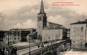 CPA 09 - SAINT-GIRONS (Ariège) - 54. Eglise Paroissiale et Pont - Picture 1 of 2