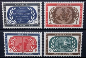 LUXEMBOURG 1955 UN United Nations. Set of 4. Mint Never Hinged. SG591/594. - Picture 1 of 2