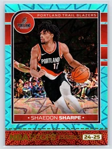 2024-25 NBA Hoops #184 Shaedon Sharpe Teal Explosion Trail Blazers - Picture 1 of 2