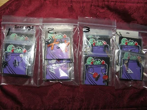 Set of 5 Prs Halloween Earrings Pumpkin Ghost Cat Boo Ghosts Hoops Wires Posts - Picture 1 of 5