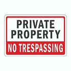 Private Property No Trespassing Sign Decal Sticker