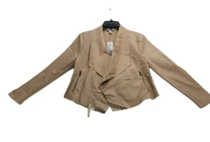 Bar III Faux-Leather Flyaway Ja Naturally Nude PM "HAS 3 SMALL DOT STAINS" j255 - Picture 1 of 8