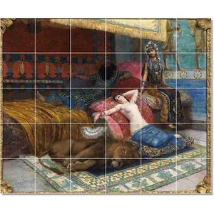 Georges Antoine Rochegrosse Nude Tile Mural PT22983. 48 x 40 (30) 8x8 tiles - Picture 1 of 1