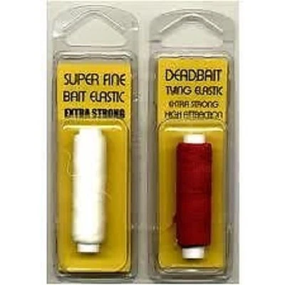 CJT HECHT/MEER: KÖDER ELASTISCH: DOPPELPACK: ROT (EXTRA STARK) & WEISS (SUPER FEIN)