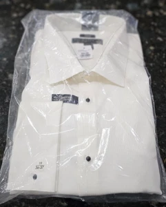 Pronto Uomo Men's 100% cotton slim-fit form 19-1/2 36/37 Formal Dress Shirt - Picture 1 of 2