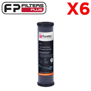 6 x IC051 Puretec Carbon Impregnated 5 Micron Water Filter - 10" X 2.5" - Picture 1 of 1