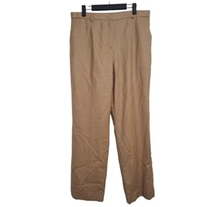 Pendleton 12 Tan 100% Virgin Wool High Rise Front Pleat Dress Pants Size 12 - Picture 1 of 6