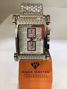 Men Aqua Master Jojo Jojino Joe Rodeo STainl Metal Band 41mm Diamond Watch W#330 - Picture 1 of 8