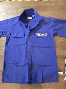 MINNESOTA VIKINGS Cliff Engle BUTTON SHIRT NFL ProLine Sz M MENS VINTAGE 80S - Picture 1 of 9