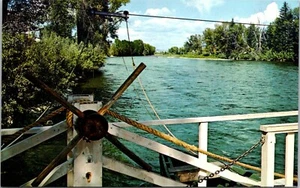 View from Menor's Ferry Moose Wyoming Postcard - Picture 1 of 2