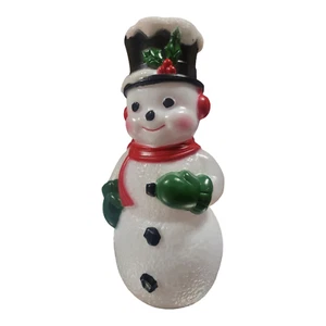 Neu 11" Blasform Schneemann mit Top Hut Schal und Handschuhe Urlaubsdekor - Bild 1 von 11