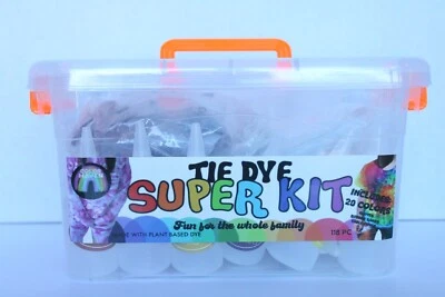 Tie Dye Kit- SUPER Kit 118 piece kit/20 COLORS/PLANT BASED DYE - Image 1 of 4